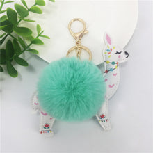 Lade das Bild in den Galerie-Viewer, PU alpaca ball keychain
