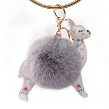 Lade das Bild in den Galerie-Viewer, PU alpaca ball keychain
